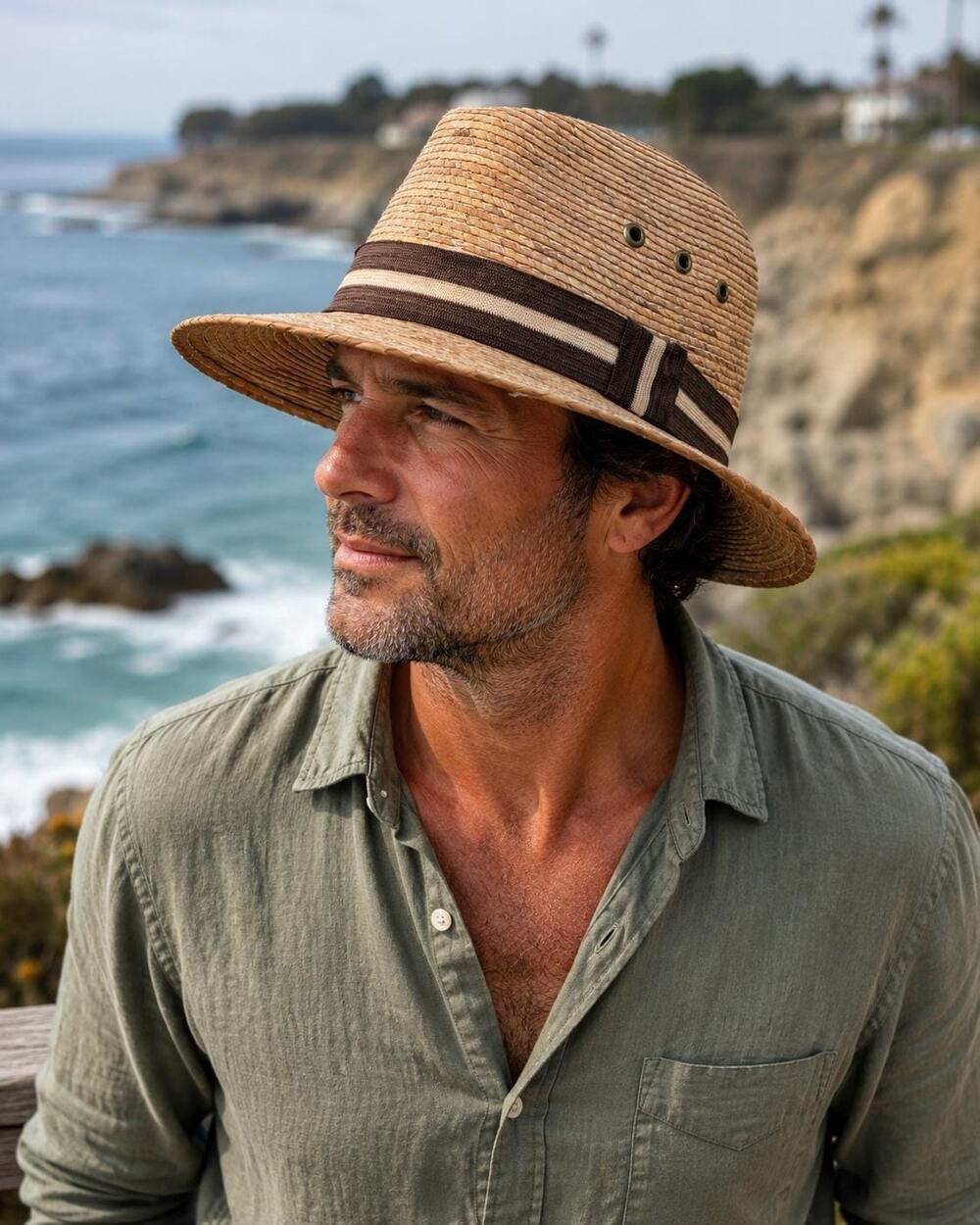 Natural Straw Safari Hat | Wide Brim Summer Sun Hat | Size Large